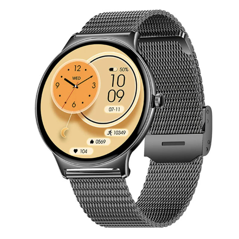 Qwatch 2024 For All Smartphone Connections Bluetooth Call Watches Men Smart Watch Women Men Waterproof Smartwatch AMOLED Screen